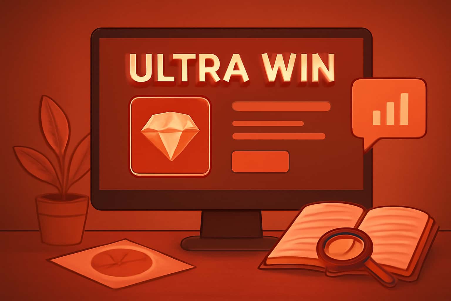 Informational scene illustrating Ultra Win functionalities.