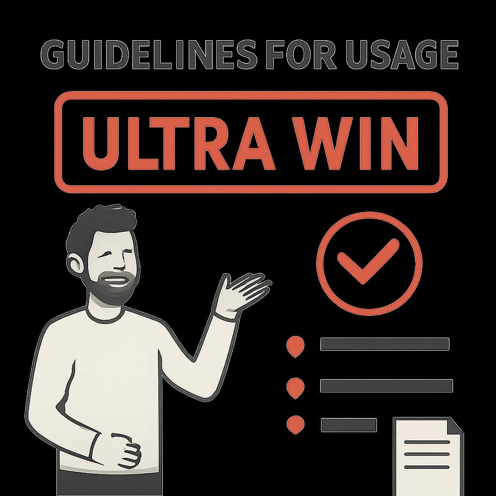A diagram illustrating important aspects of Guidelines for Ultra Win Usage.