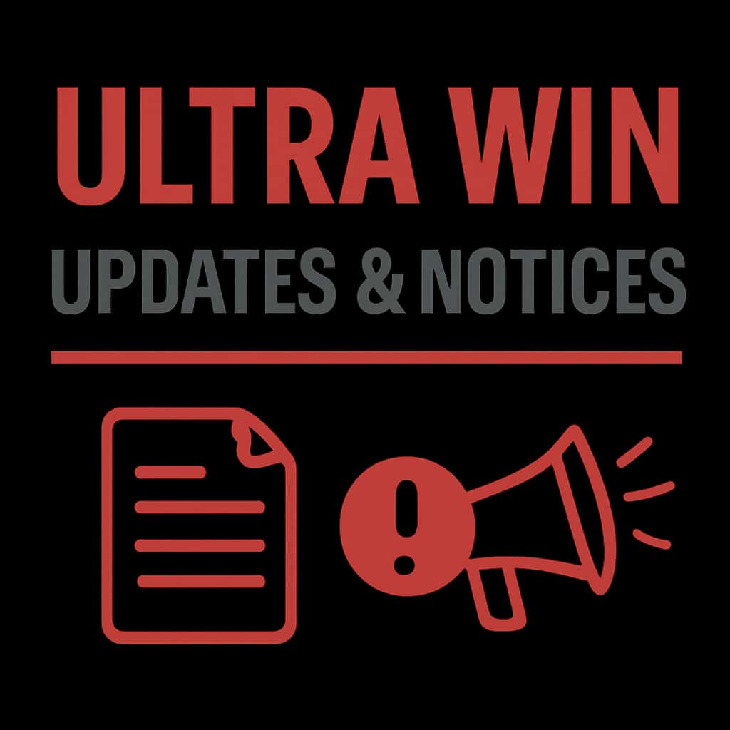 An educational illustration explaining Ultra Win Updates & Notices.