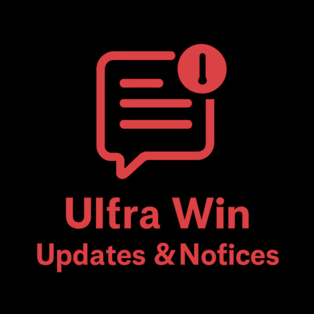 A badge representing Ultra Win Updates & Notices.