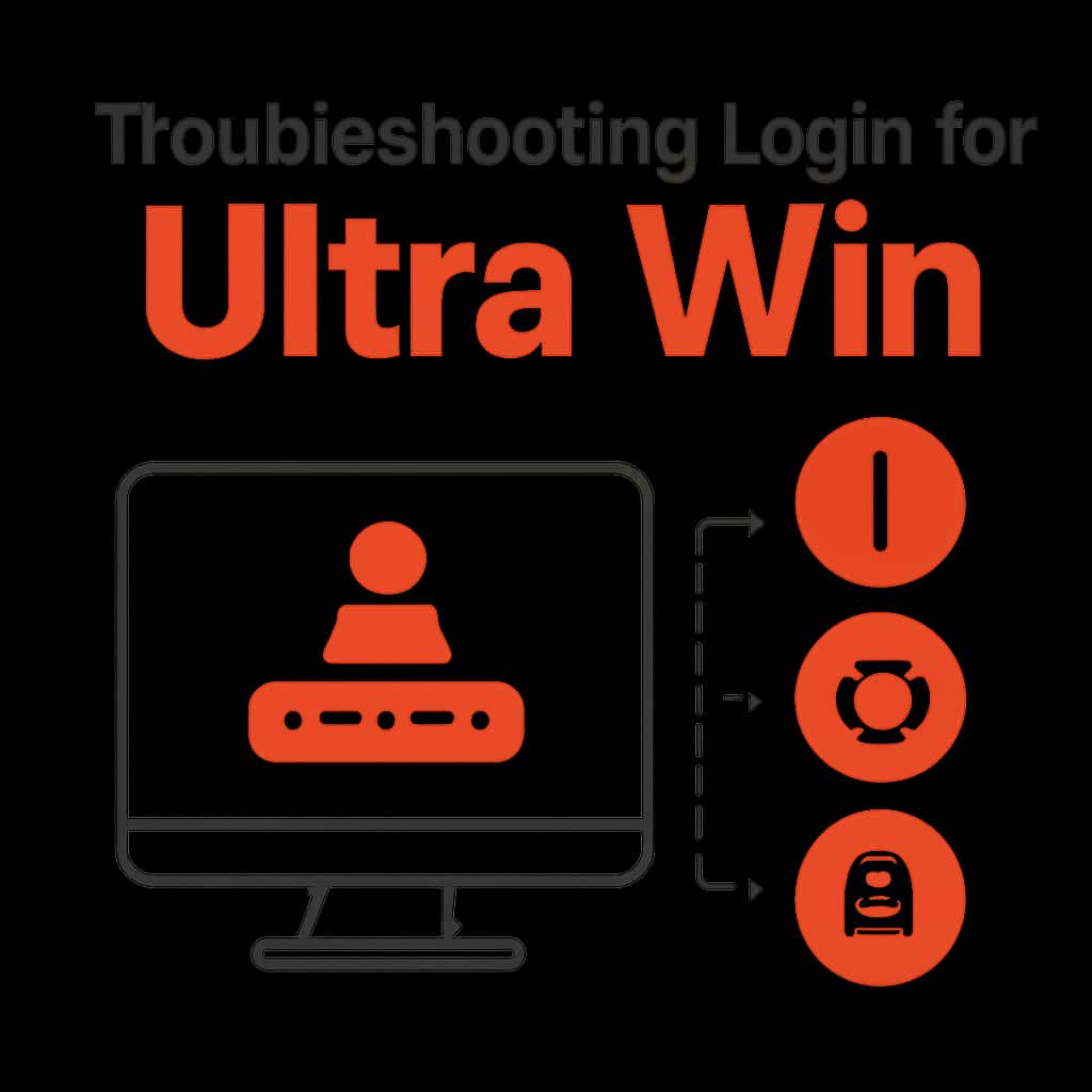 An educational diagram on Troubleshooting Login for Ultra Win.