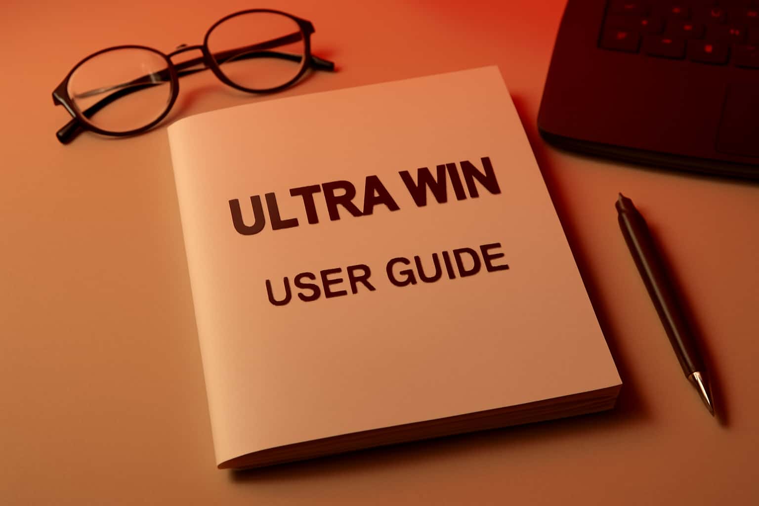 A professional depiction of the Ultra Win User Guide in a high-tech setting.