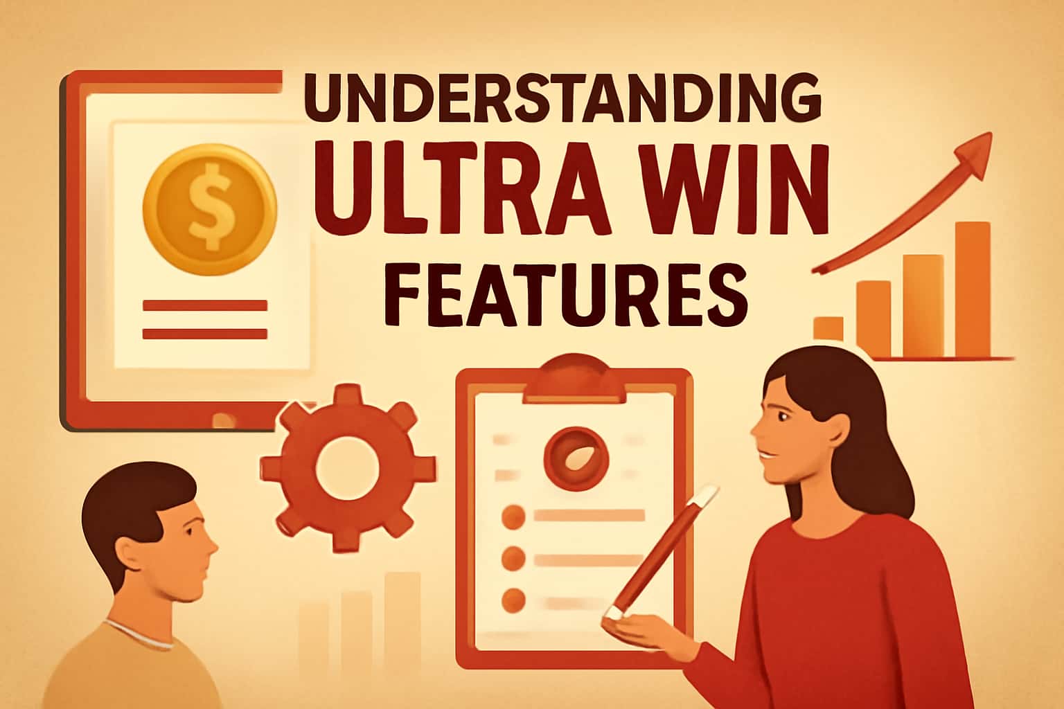 Informational scene illustrating the features of Ultra Win.